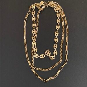 Elegant Gold Chain Necklace Set